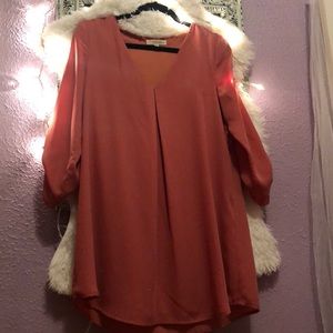 Carmela v-neck shirt dress